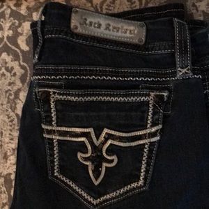 Rock revival jeans black 33w sequence pocket